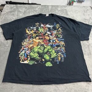 Vintage Marvel Comics Characters Shirt Mens Size XL Mad Engine Heroes Villains